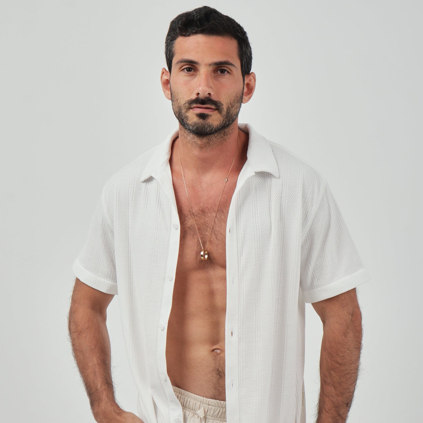White Jacquard Shirt