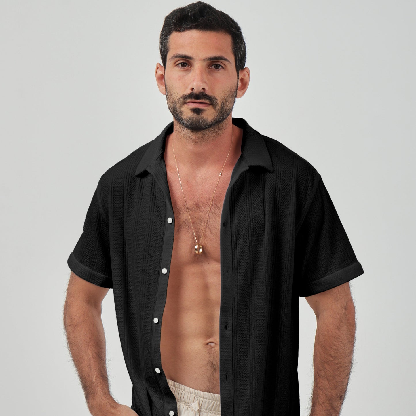 Black Jacquard Shirt
