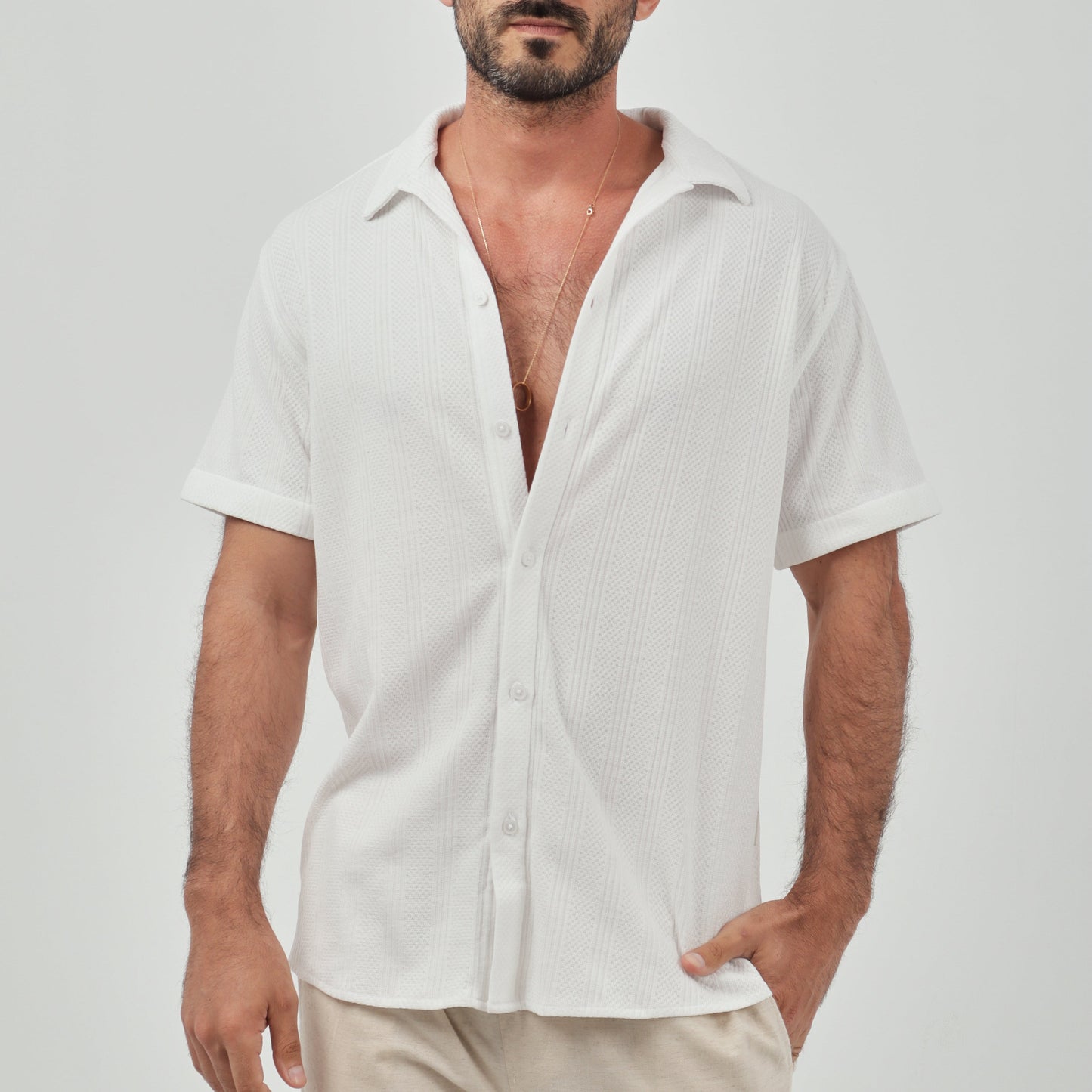 White Jacquard Shirt