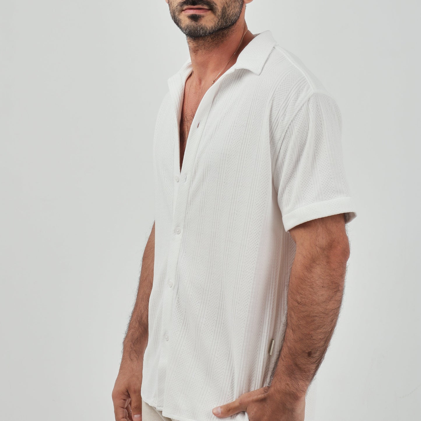 White Jacquard Shirt