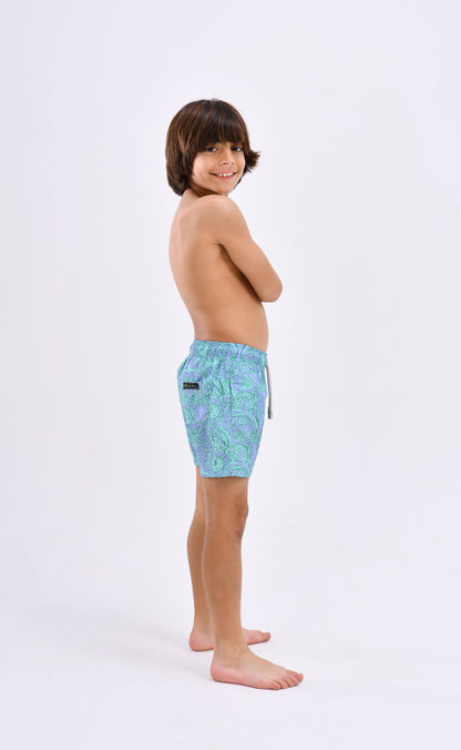 B - Turquoise Floral