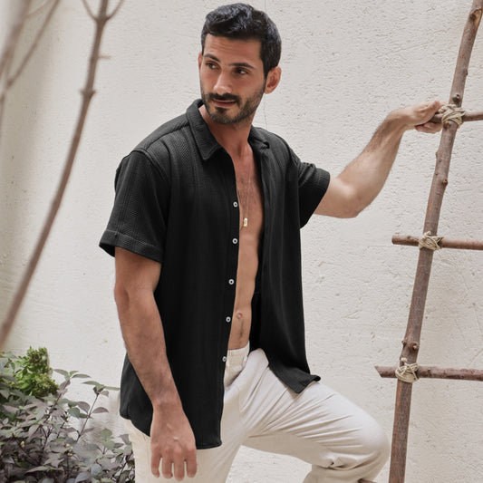 Black Jacquard Shirt